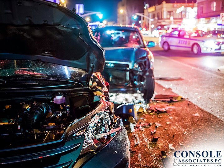 car accident on side of road