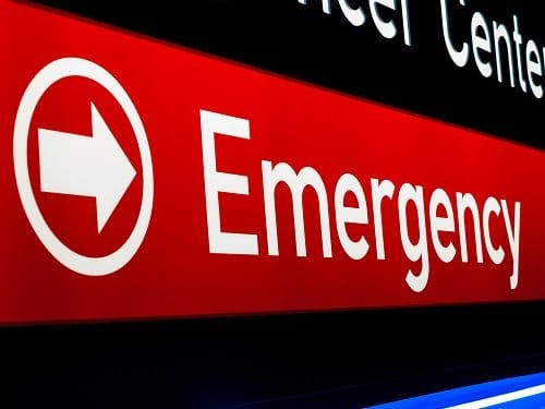 Emergency room sign