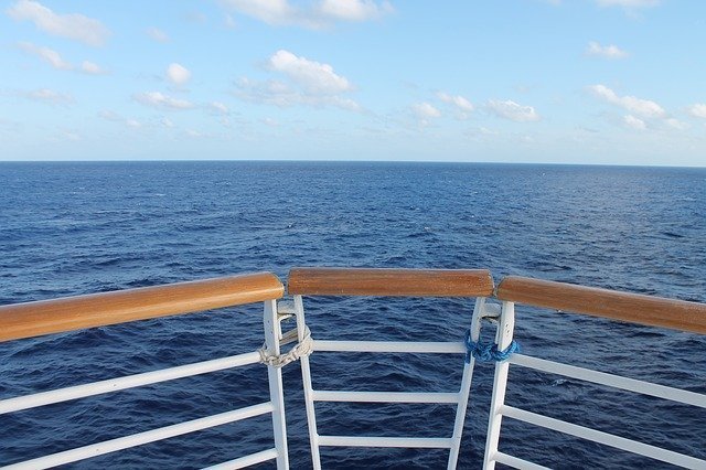 ocean view from cruise ship deck