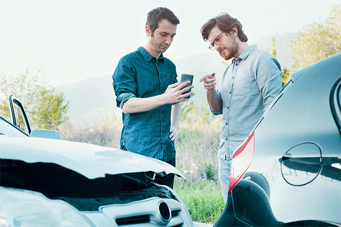 Sharing contact information after a car accident