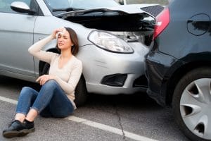 Car Accident Lawyer Woman With Head Injury