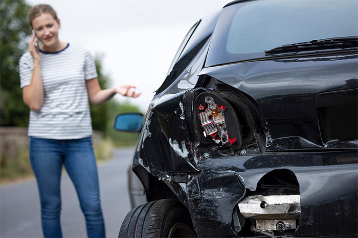 Making a call after a car accident