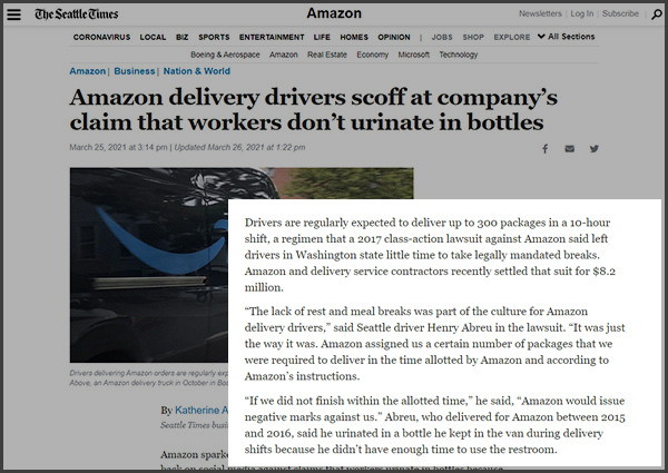 Amazon Seattle Times Article