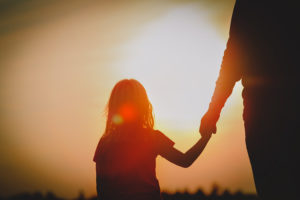 Child Injury Abuse, Holding Hand with Trusted Adult